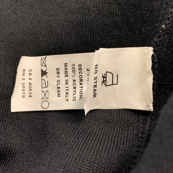 MARC JACOBS Size XS Black Applique Wool Blend Crew-Neck Pullover - Picture 5 of 6